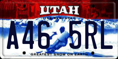 UT license plate A465RL