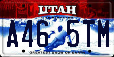 UT license plate A465TM