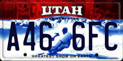 UT license plate A466FC