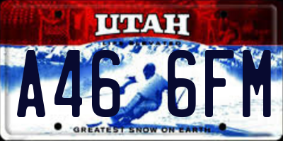 UT license plate A466FM