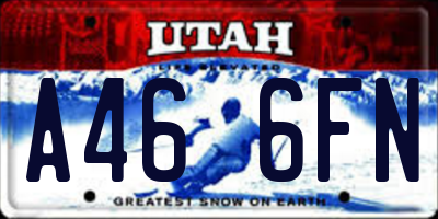 UT license plate A466FN