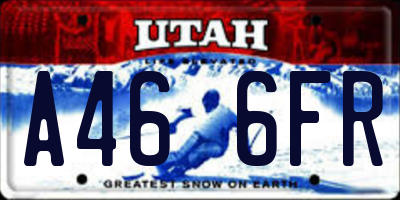 UT license plate A466FR