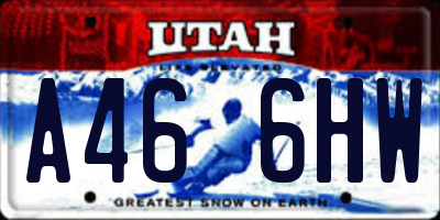 UT license plate A466HW