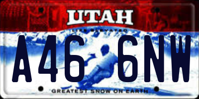 UT license plate A466NW