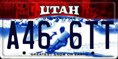UT license plate A466TT