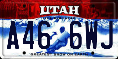 UT license plate A466WJ