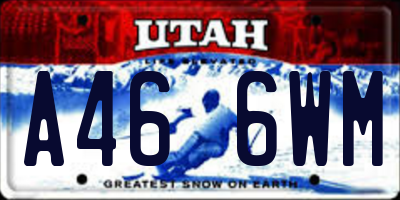 UT license plate A466WM