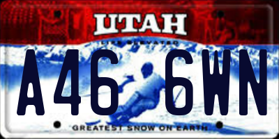 UT license plate A466WN