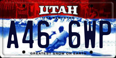 UT license plate A466WP