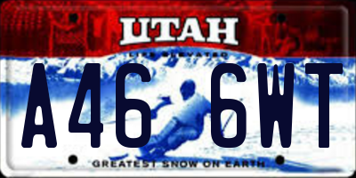 UT license plate A466WT