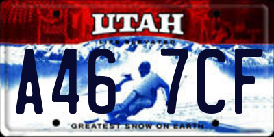 UT license plate A467CF