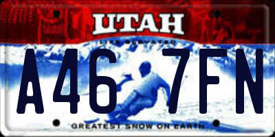 UT license plate A467FN