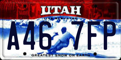 UT license plate A467FP