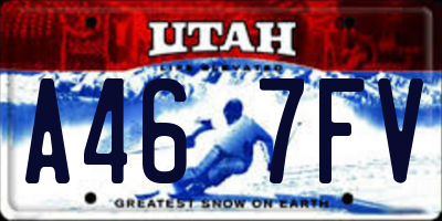 UT license plate A467FV
