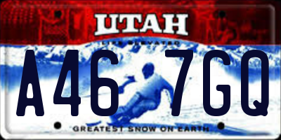 UT license plate A467GQ