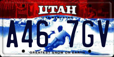 UT license plate A467GV