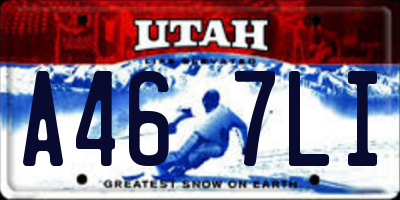 UT license plate A467LI