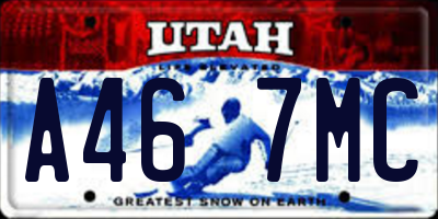 UT license plate A467MC