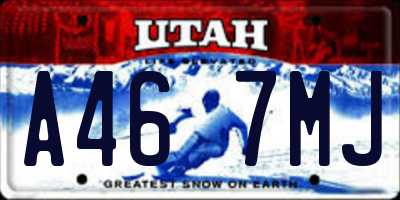 UT license plate A467MJ