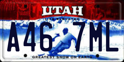 UT license plate A467ML