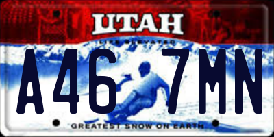 UT license plate A467MN