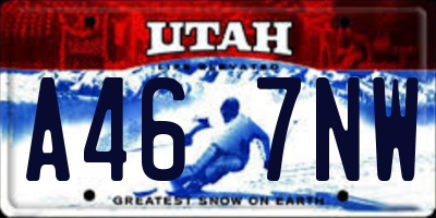 UT license plate A467NW