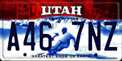 UT license plate A467NZ