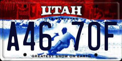UT license plate A467OF