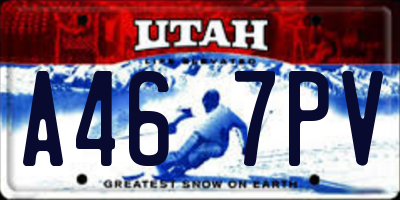 UT license plate A467PV