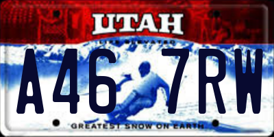 UT license plate A467RW