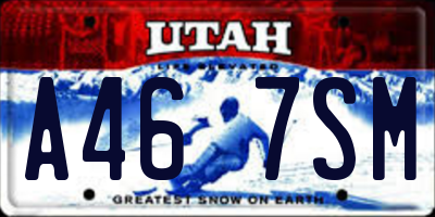 UT license plate A467SM