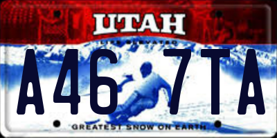 UT license plate A467TA