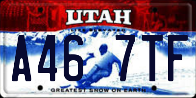 UT license plate A467TF