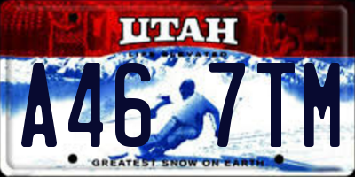 UT license plate A467TM