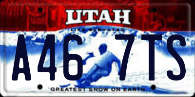 UT license plate A467TS