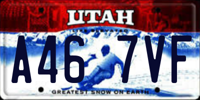 UT license plate A467VF