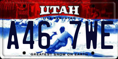 UT license plate A467WE