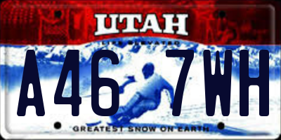 UT license plate A467WH