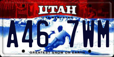 UT license plate A467WM