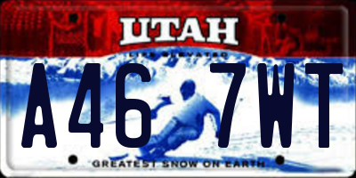 UT license plate A467WT