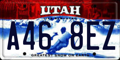 UT license plate A468EZ