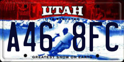 UT license plate A468FC