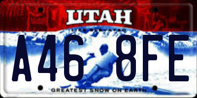 UT license plate A468FE