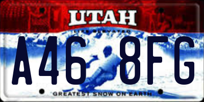 UT license plate A468FG