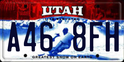 UT license plate A468FH