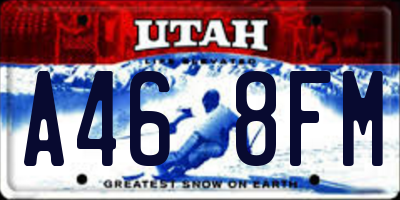UT license plate A468FM