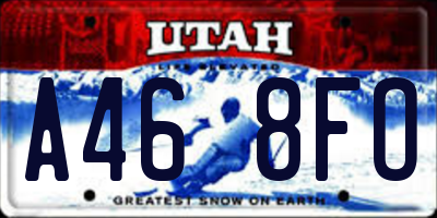 UT license plate A468FO