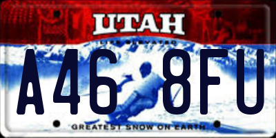 UT license plate A468FU