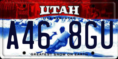 UT license plate A468GU