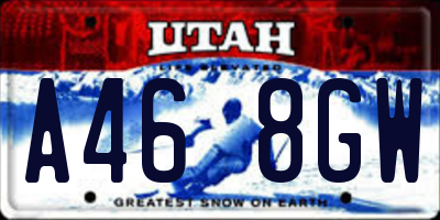 UT license plate A468GW